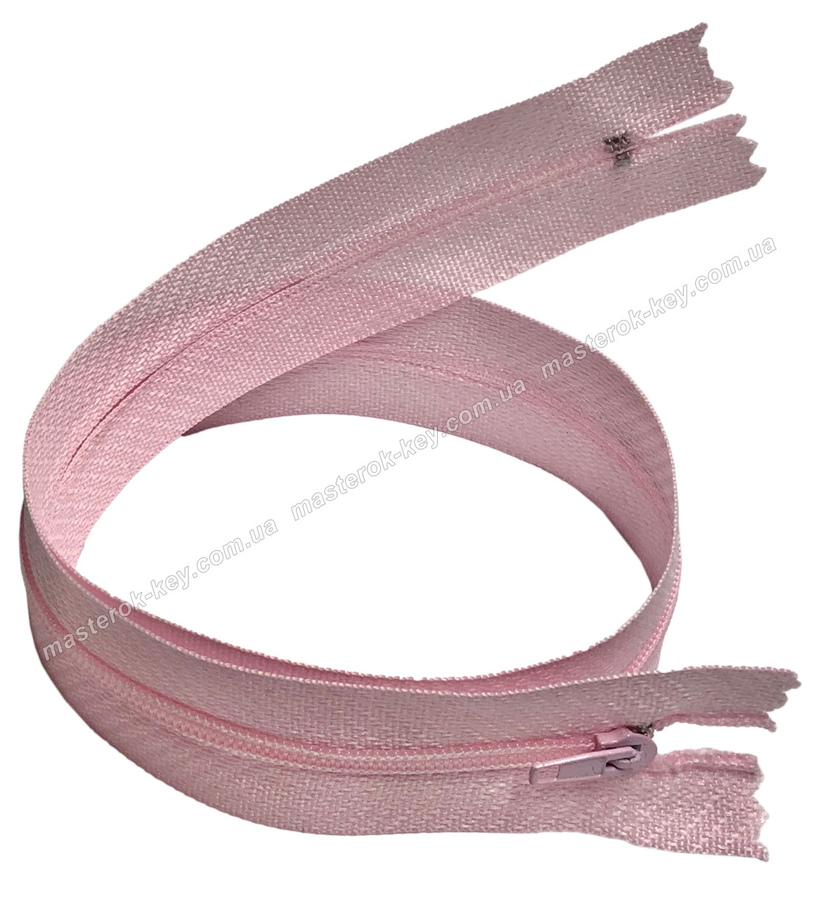 Блискавка полум'яна Тип 3 50 см нерознімна колір Ніжно рожевий 512, фото 1