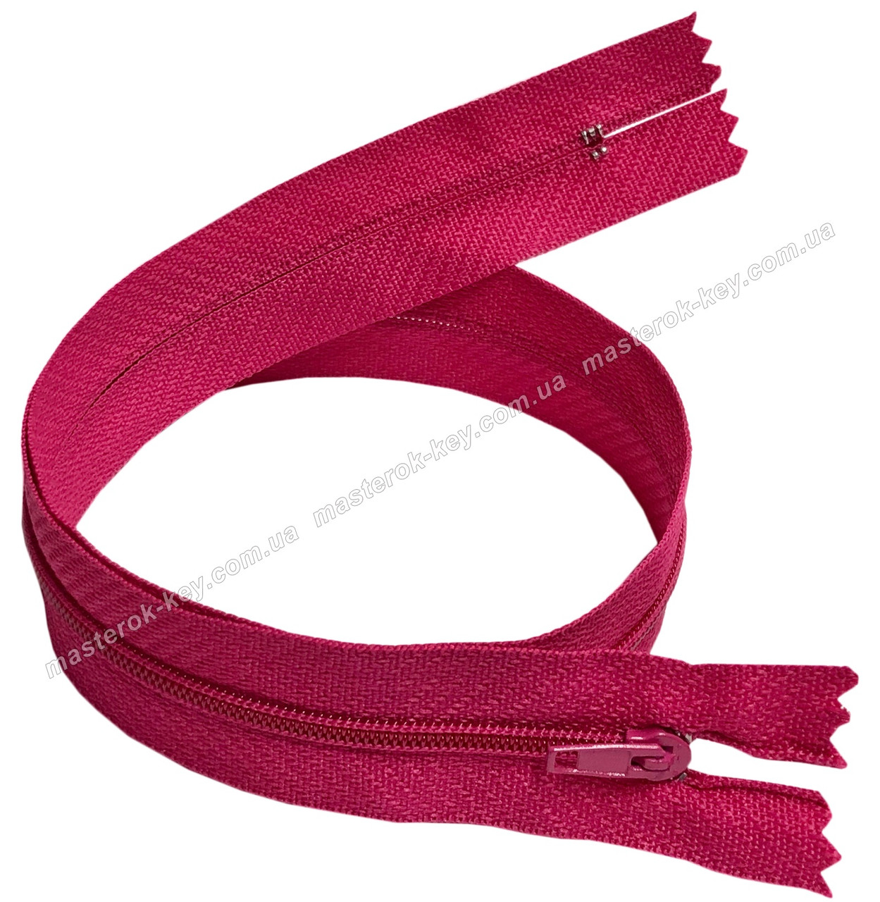 Блискавка полум'яна Тип 3 50 см нерознімна колір Яскраво-рожевий 649, фото 1