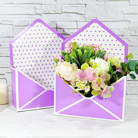 Флористический конверт цвет фиолетовый