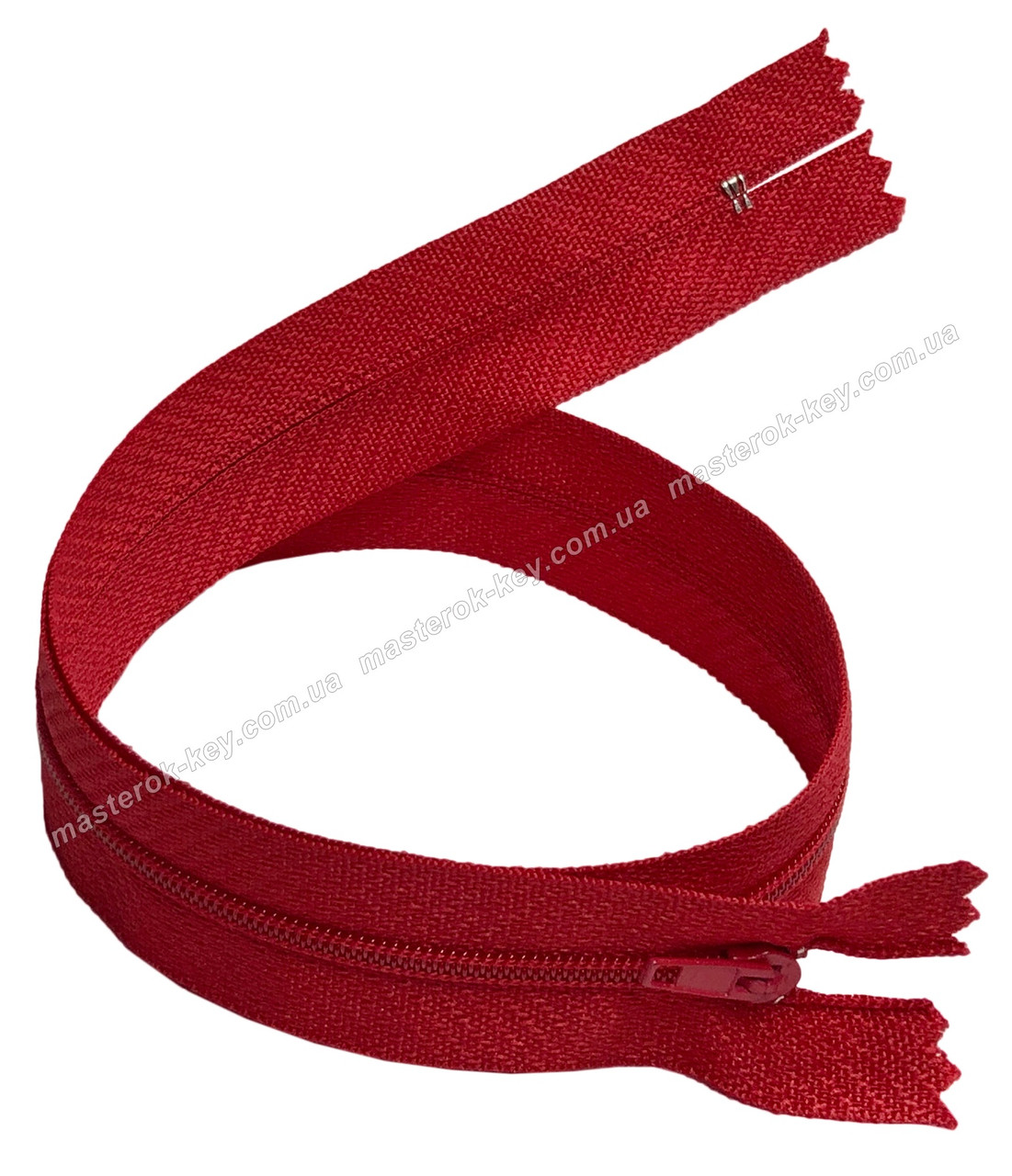 Блискавка полум'яна Тип 3 50 см нерознімна колір Червоний 519, фото 1