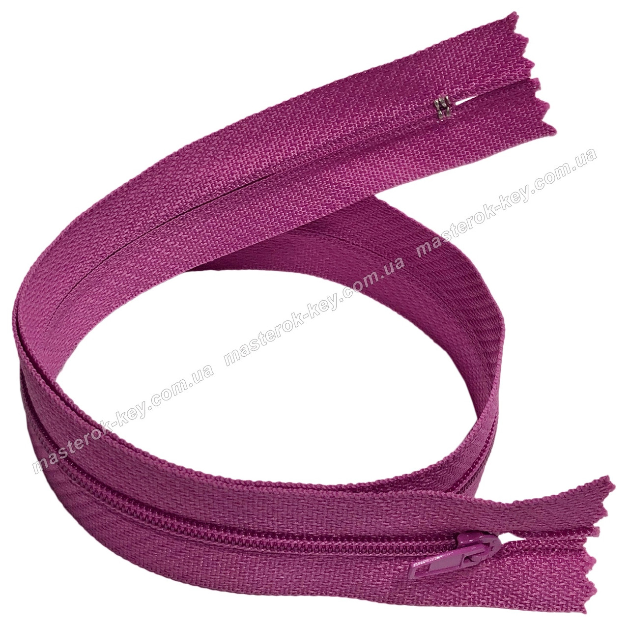 Блискавка полум'яна Тип 3 50 см нерознімна колір Рожево-бузковий 524, фото 1