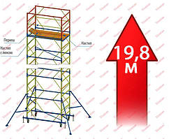 Вежа тура (підмога пересувна)1,2х2,0м 19,8 м (1+16)