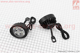 Фара додаткова світлодіодна вологозахисна (65*55mm) — 4 LED з кріпленням під дзеркало, к-кт 2 шт.