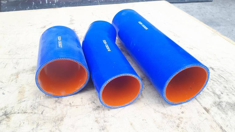 5320-1303000-КТСО Патрубки радіатора (3 шт) (СИЛІКОН) (оранж) КАМАЗ (5320-1303010/026/027), фото 1