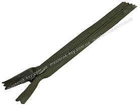 Блискавка потайна Тип 3 18 см нерознімна колір Темний хакі 746