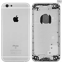Корпус для iPhone 6S, с держателем SIM-карты, с кнопками, серебристый (Silver), оригинал