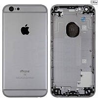 Корпус для iPhone 6S Plus, с держателем SIM-карты, с боковыми кнопками, черный (Space Gray) оригинал