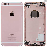 Корпус для iPhone 6S Plus, с держателем SIM-карты, с боковыми кнопками, розовый (Rose Gold) оригинал