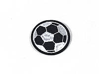 Нашивка Футбольный мяч черно белый 50 мм