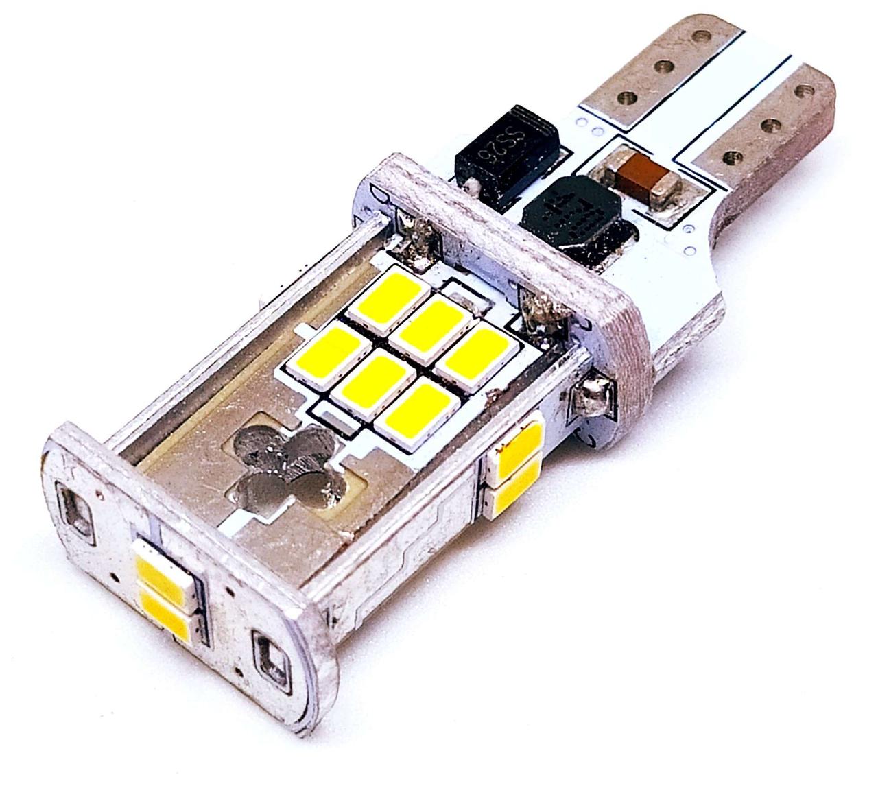 LED автолампи лед діодна T15 W16W SMD 2030 12В 16Вт Canbus Білий