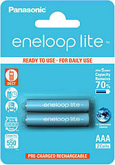 Акумулятор Panasonic Eneloop Lite BK-4LCCE/2BE, AAA/(HR03), 550mAh, LSD Ni-MH, блістер 2шт