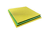 Килимок-пазл EVA, татами ластівчин хвіст, жовто-зелений т. 20 мм, розмір 100х100 см, щільність 80 кг/м3, фото 4