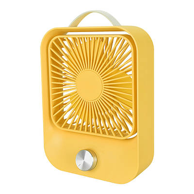 Настільний вентилятор безшумний акумуляторний LOSSO LJQ-119 жовтий