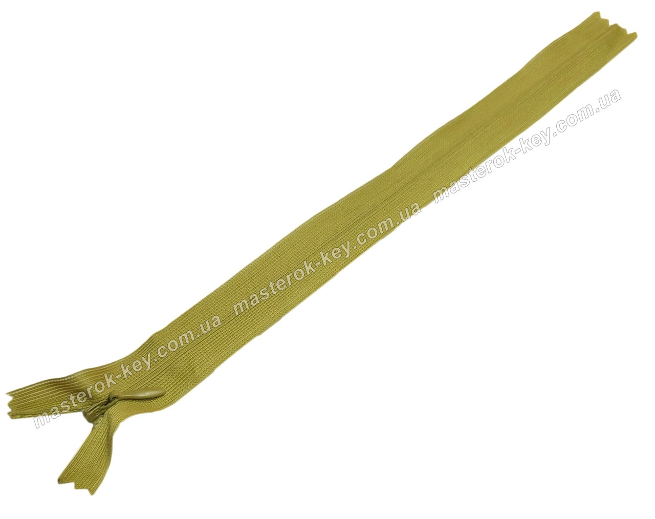 Блискавка потайна Тип 3 25 см нероз'ємна колір Гірчичний 510, фото 1