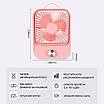 Настільний вентилятор безшумний акумуляторний LOSSO LJQ-119 рожевий, фото 5
