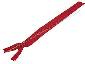 Блискавка потайна Тип 3 25 см нероз'ємна колір Червоний 519