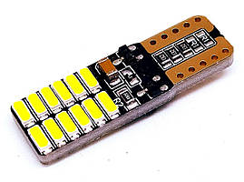 Автолампа LED T10 W5W 24SMD 4014 12В 5Вт CANBUS Білий