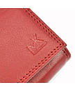 Жіночий шкіряний гаманець червоний горизонтальний Money Kepper, фото 8