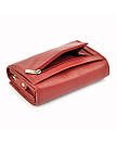 Жіночий шкіряний гаманець червоний горизонтальний Money Kepper, фото 9