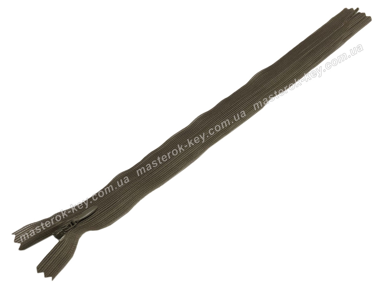 Блискавка потайна Тип 3 25 см нероз'ємна колір Тютюн 564, фото 1