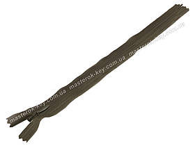 Блискавка потайна Тип 3 25 см нероз'ємна колір Тютюн 564