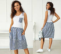 Платье летнее в полоску "Laura"| Норма и батал