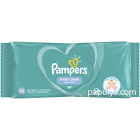 Дитячі Вологі Серветки Pampers Fresh Clean 52 шт