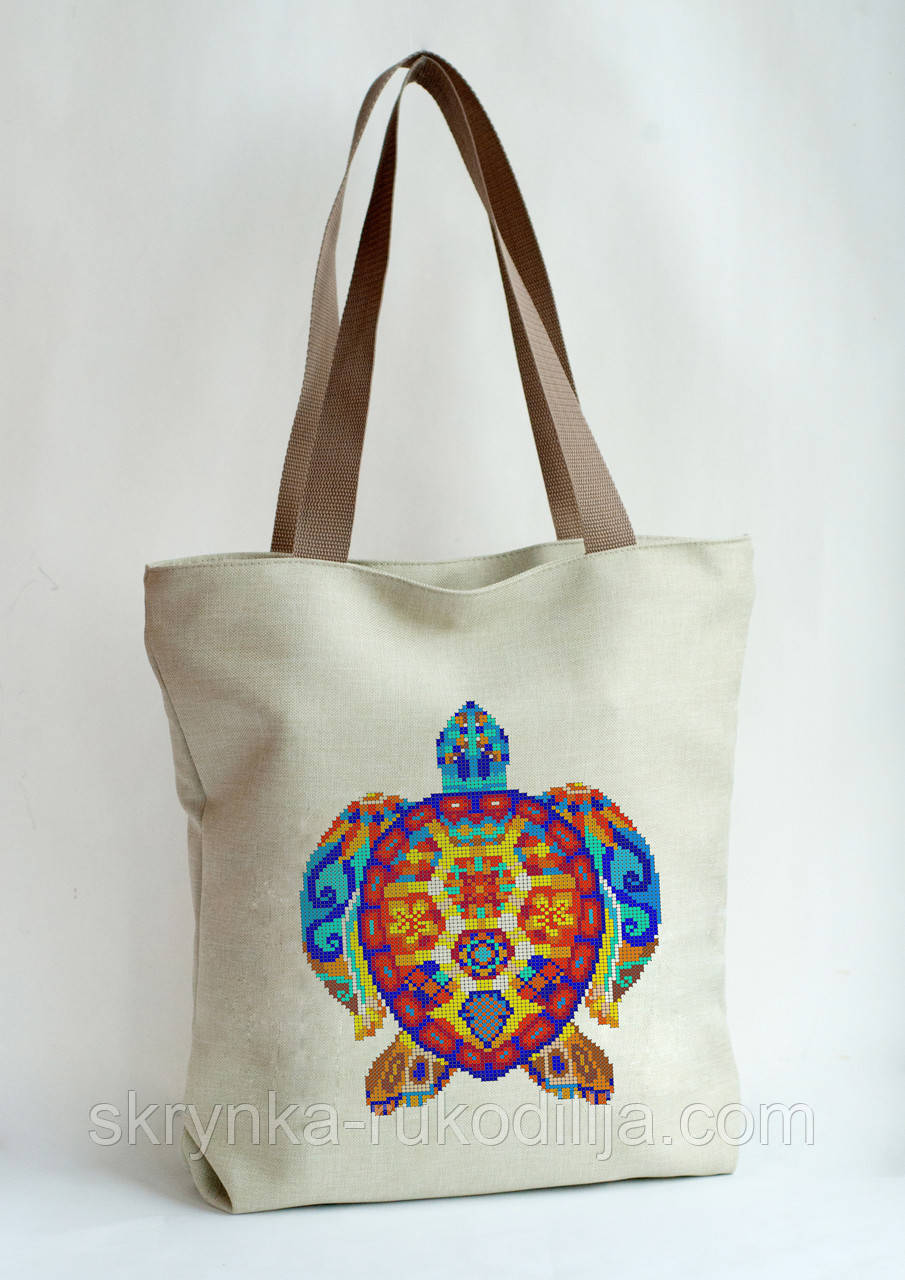 Сумка Пошита для вишивки Яскрава черепаха