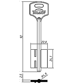 Заготівля ключа ЄЛЬБОР 12 JMA