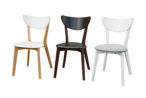 Стілець кухонний дерев'яний з масива бука без оббивки Модерн Мікс меблі, колір венге/горіх, фото 2