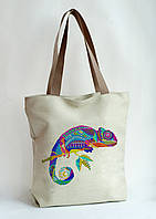 Сумка Пошита для вишивки Яскравий хамелеон