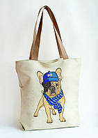Сумка Пошита для вишивки Французький бульдог хлопчик