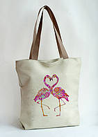 Сумка Пошита для вишивки Яскраві фламінго