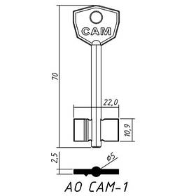 Заготівка ключа САМ 1 JMA