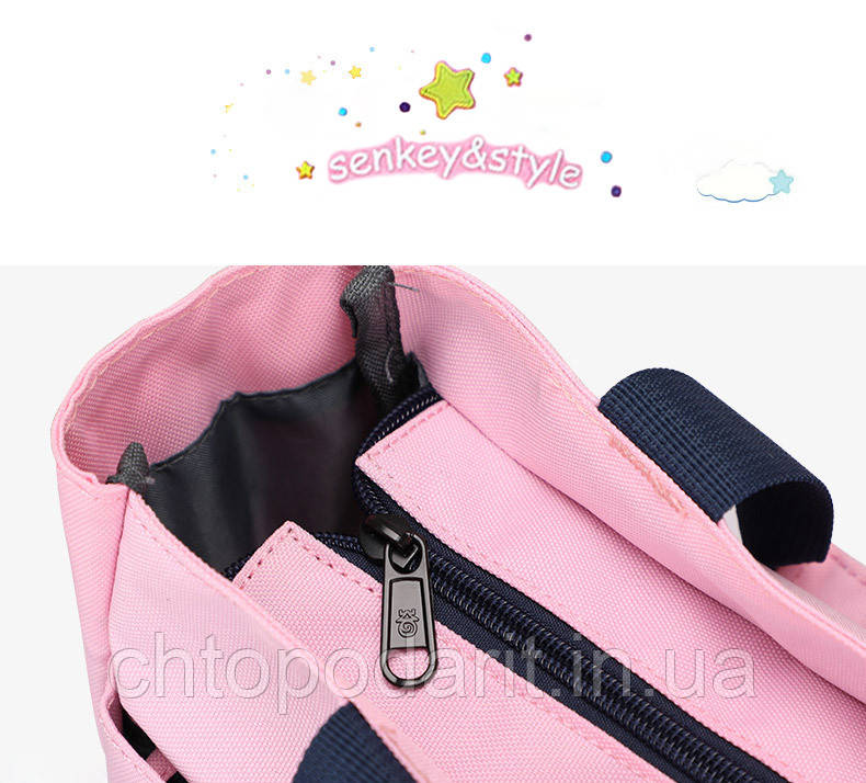 Сумка портфель Senkey&Style, школьный рюкзак через плечо Единорог красный Код 10-6446 - фото 4 - id-p1214434400