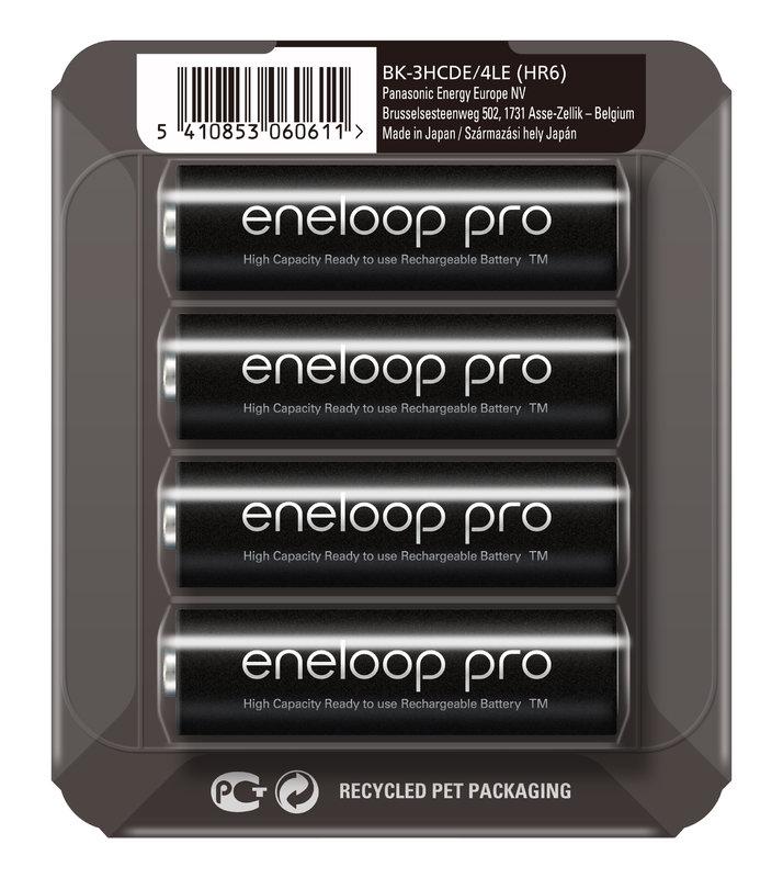 Акумулятор Panasonic Eneloop Pro BK-3HCDE/4LE, AA/(HR6), 2500mAh, LSD Ni-MH, Sliding Pack 4шт, фото 1