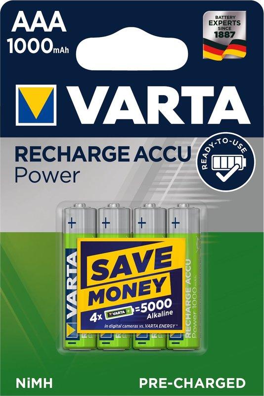 Аккумулятор Varta Pro R2U (5703), AAA/(HR03), 1000mAh, LSD Ni-MH, блистер 4шт