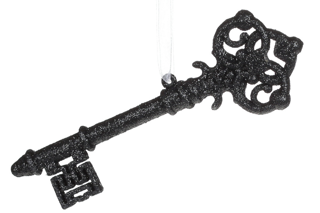 Ялинкова прикраса Ключик 14 см, колір чорний, фото 1