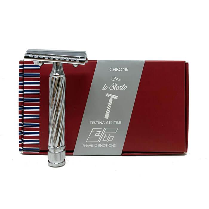 Бритва для гоління Т-подібна Fatip Chrome Slant Closed Comb