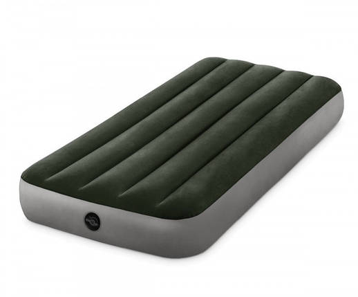 Одномісний надувний матрац Intex 64107 Pillow Rest Classic 99 x 191 x 25 см Зелений, фото 2