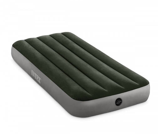 Одномісний надувний матрац Intex 64107 Pillow Rest Classic 99 x 191 x 25 см Зелений, фото 2