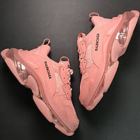 Женские кроссовки Balenciaga Triple S Full Pink, женские кроссовки баленсиага трипл с, кроссовки баленсияга