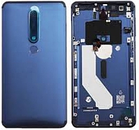 Задняя крышка Nokia 6.1 Dual Sim (TA-1043, TA-1050) синяя с шлейфом сканера отпечатка пальца Оригинал