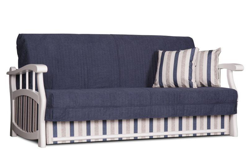Синий Диван - Кровать Аккордеон Клео от 0,7 М до 2м Константа с Белыми ...