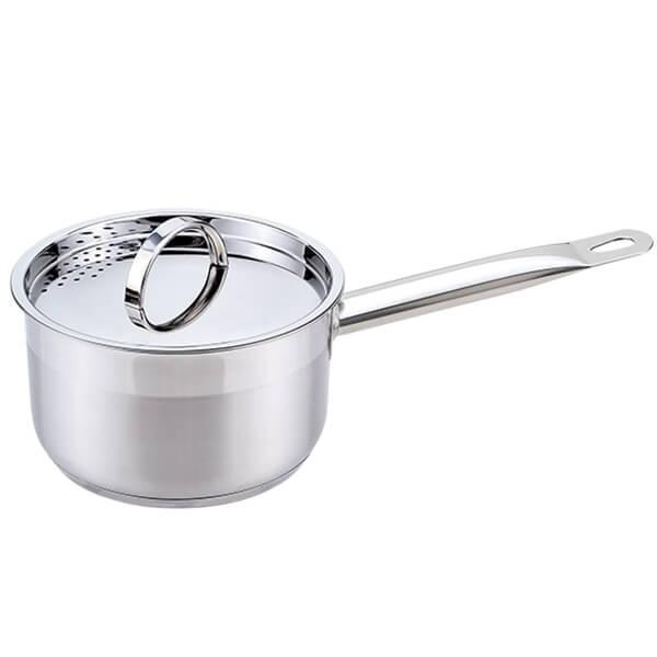 Ковшик з кришкою з нержавіючої сталі MAESTRO MR-3511-16S (1.5 л) | сотейник Маестро | кухлик Маестро, фото 1