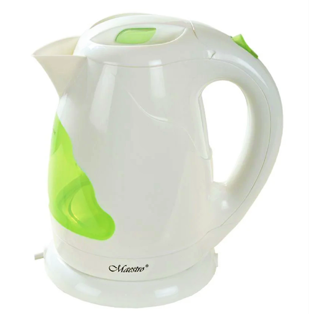 Електрочайник Maestro MR-034 білий із блакитним (1.7 л, 2000 Вт) ⁇ електричний чайник Маестро, фото 1