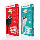 Магнітний шнур Micro USB (2.1A) (1M) — Сірий кабель BRUM