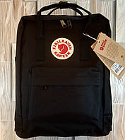 Рюкзак черный женский мужской городской модный 16 литров от бренда Fjallraven Kanken Classic Канкен Классик