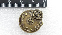 Годинники круглі, колір - бронза. Діаметр 20 мм №9