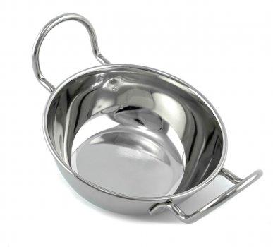 Блюдо кругле-мініатюра One Chef з ручками d10 см нержавійка (609122/K-10)